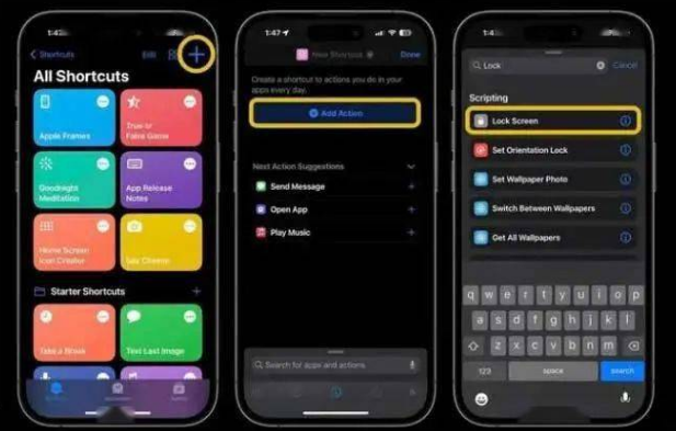 德州苹果14锁屏维修店分享iPhone14升级iOS16.4后如何创建锁屏快捷方式 