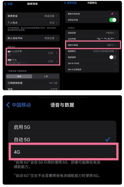 德州苹果手机维修分享iPhone14如何切换4G/5G? iPhone14 5G网络切换方法 