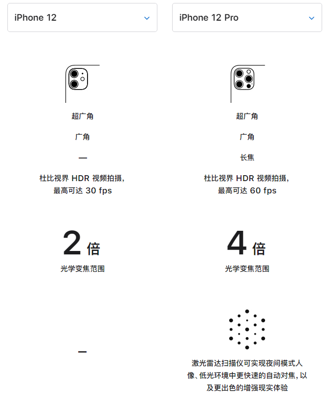 德州苹果手机维修分享苹果 iPhone 12 与 iPhone 12 Pro 选哪款 